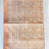 Nappe indienne rose poudré blockprint 150x250cm
