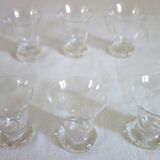 6 Daum digestif glasses, Kim model, mid-20th century