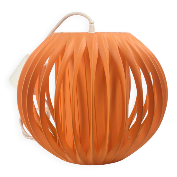 Lampe à suspension vintage - Design hollandais - Orange - Space Age