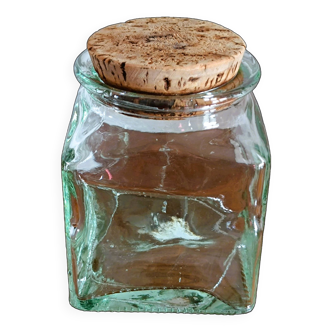 Square glass jar