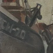 Fishing boats on the slipway – oil on canvas