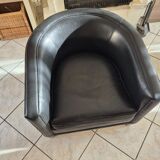 Set of 2 leather armchairs