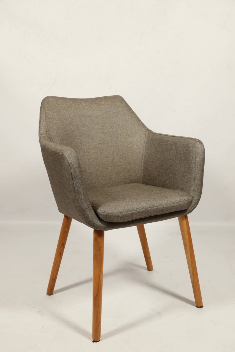 Vintage fauteuil de bureau gris anthracite chêne clair chaise de bureau moderne design