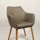 Vintage fauteuil de bureau gris anthracite chêne clair chaise de bureau moderne design
