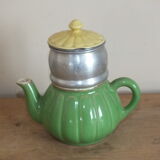 Selfish or miniature coffee maker green and yellow