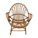 Fauteuil corbeille en rotin vintage 60