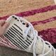 Tapis marocain fait main - marron, noir et rose - 3X2m