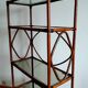 Large rattan and smoked glass shelf 1960