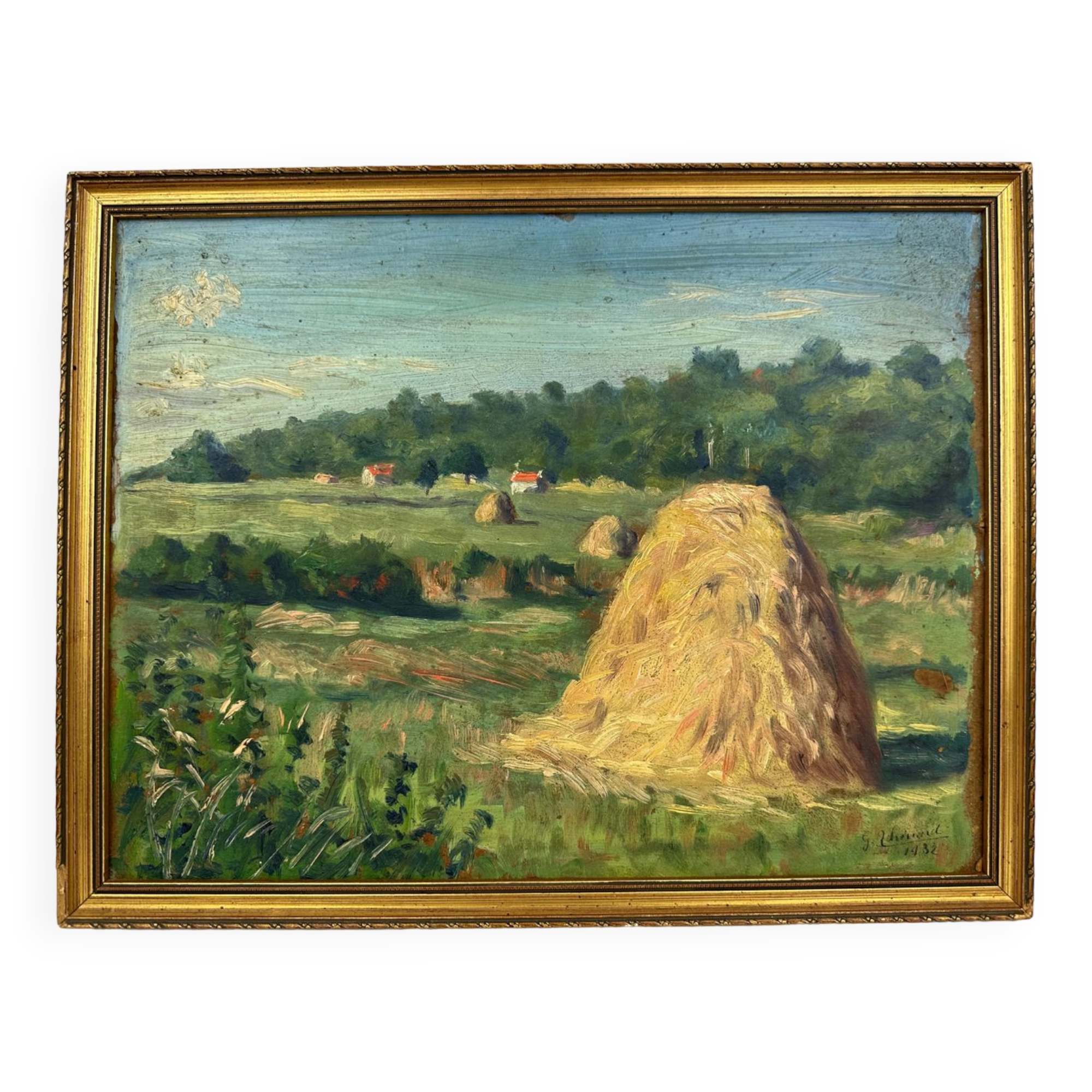 Oil painting “The Haystacks”