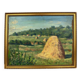 Peinture  à l’huile « Les meules de foin »