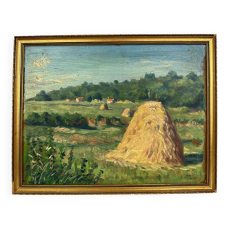 Oil painting “The Haystacks”