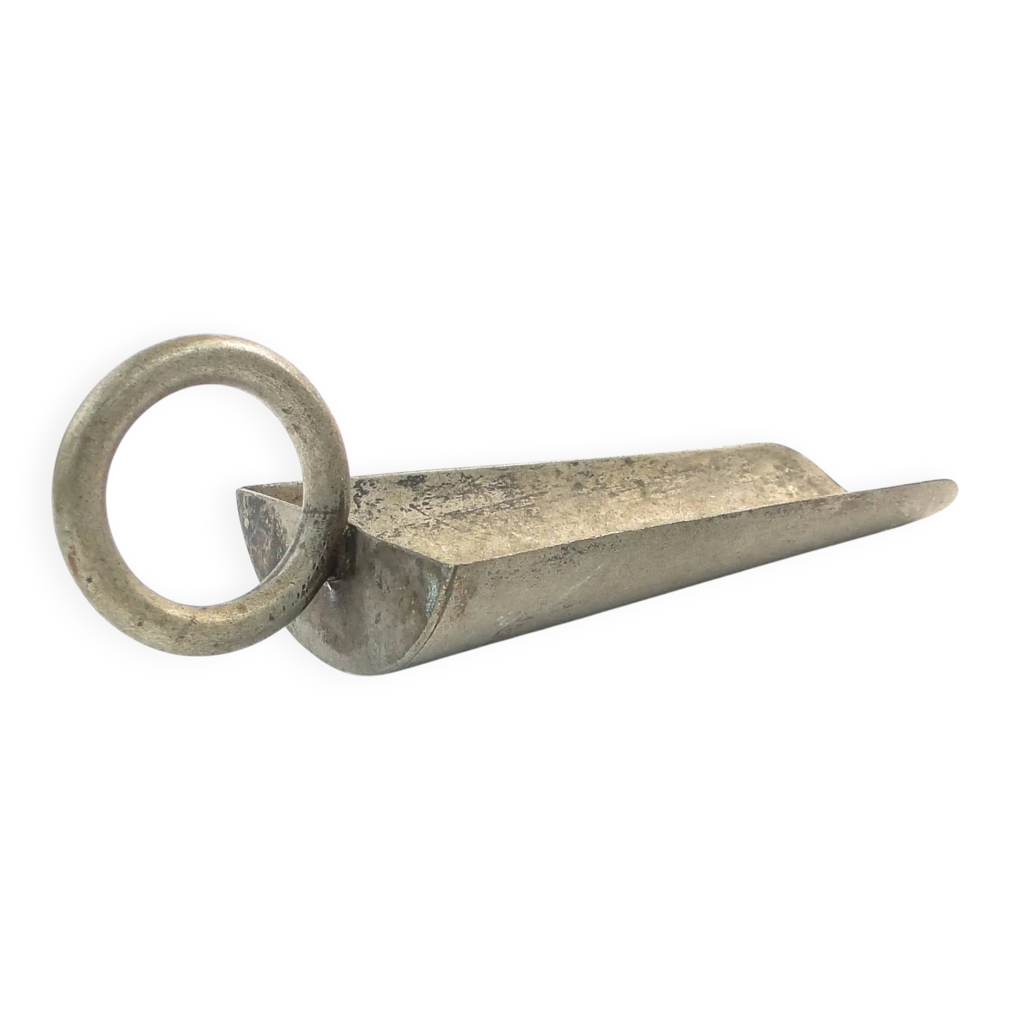 Coffee scoop, mid-century modern, silver-plated alpaca, United Kingdom, 1950s