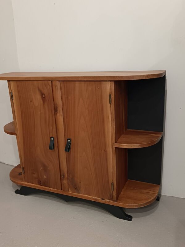 Petit buffet ou console bois naturel et noir