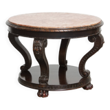 Antique French Side Table from the Early 1900s with a Marble Top
