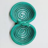Double coupelle en céramique turquoise vallauris a m vintage