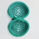 Double turquoise ceramic cup vallauris am vintage