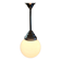 Bauhaus opaline globe suspension XL - mid 20th century
