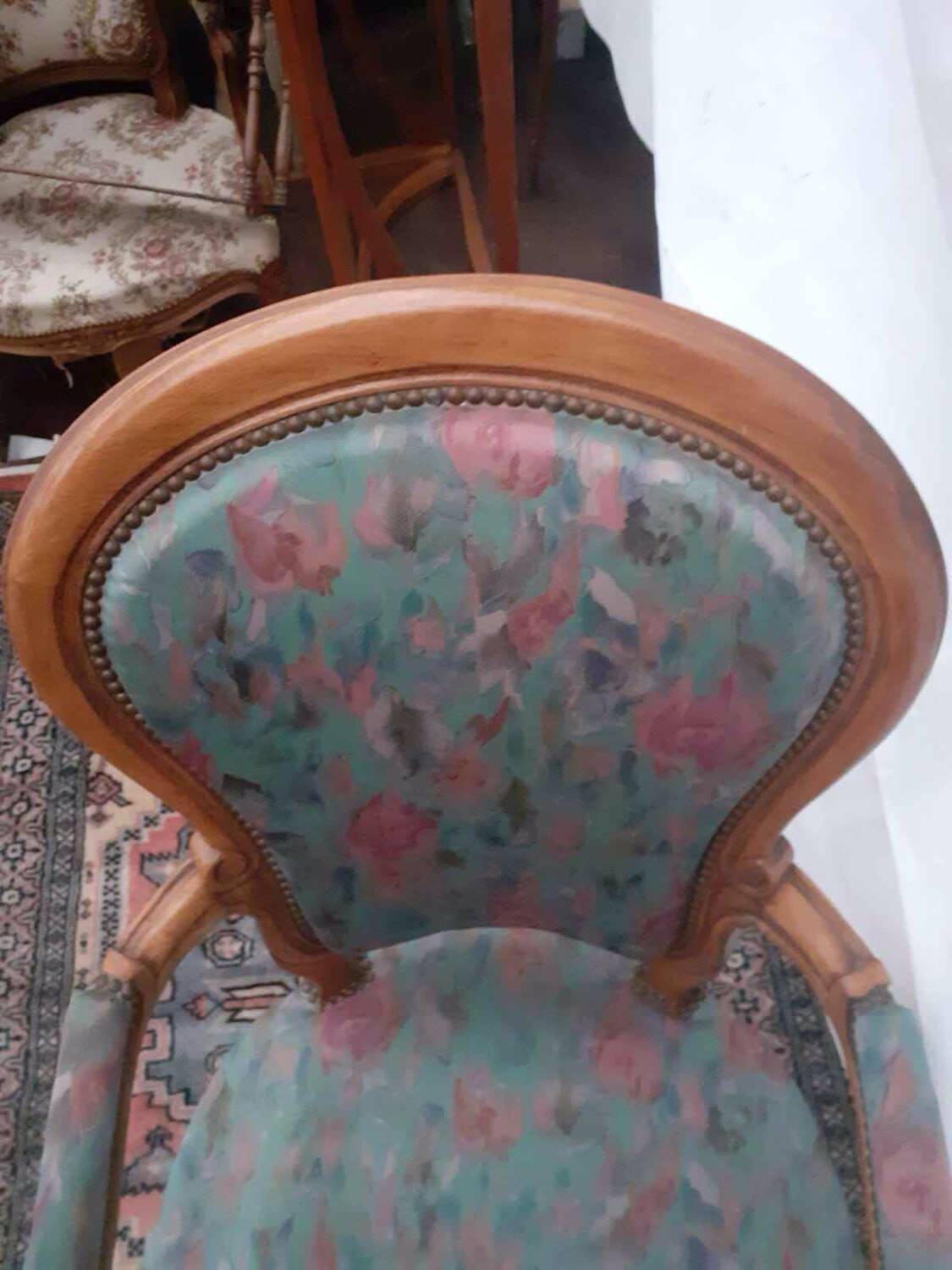 Louis XV style bergere armchair