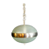 Vintage hanging lamp made of glass and chrome