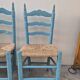 4 chaises paillées anciennes de style provençale