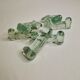 Set of six water glass knife holders from the Biot glassworks, signed