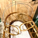 Wicker and rattan bassinet