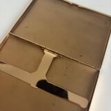 Vintage 1960s gold-plated cigarette case from France - 13 x 10 cm