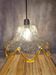 Vintage textured glass pendant attributed to Murano – amber edge – 1970s