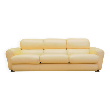 Canapé en cuir, design italien, années 1960, production : Italie