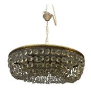 1960s Italian Crystal & Brass Chandelier – 6 Lights