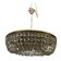 Chandelier en cristal et laiton italien des années 1960 – 6 lumières