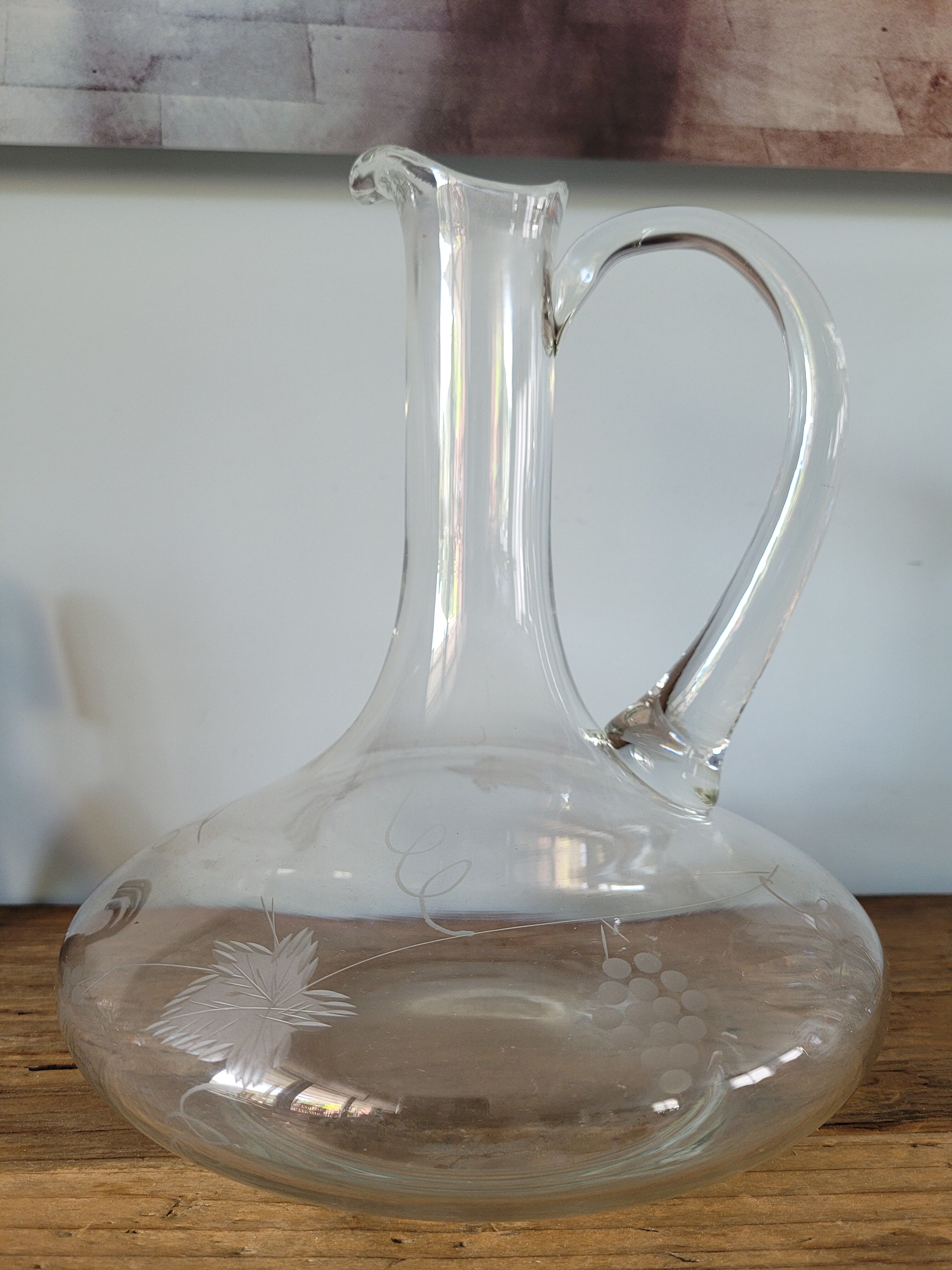 TRÉS BELLE CARAFE individuelle gravée à la main "Johnny Hallyday" EUR