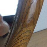 Oval mirror strapping wood 93 x 46 cm