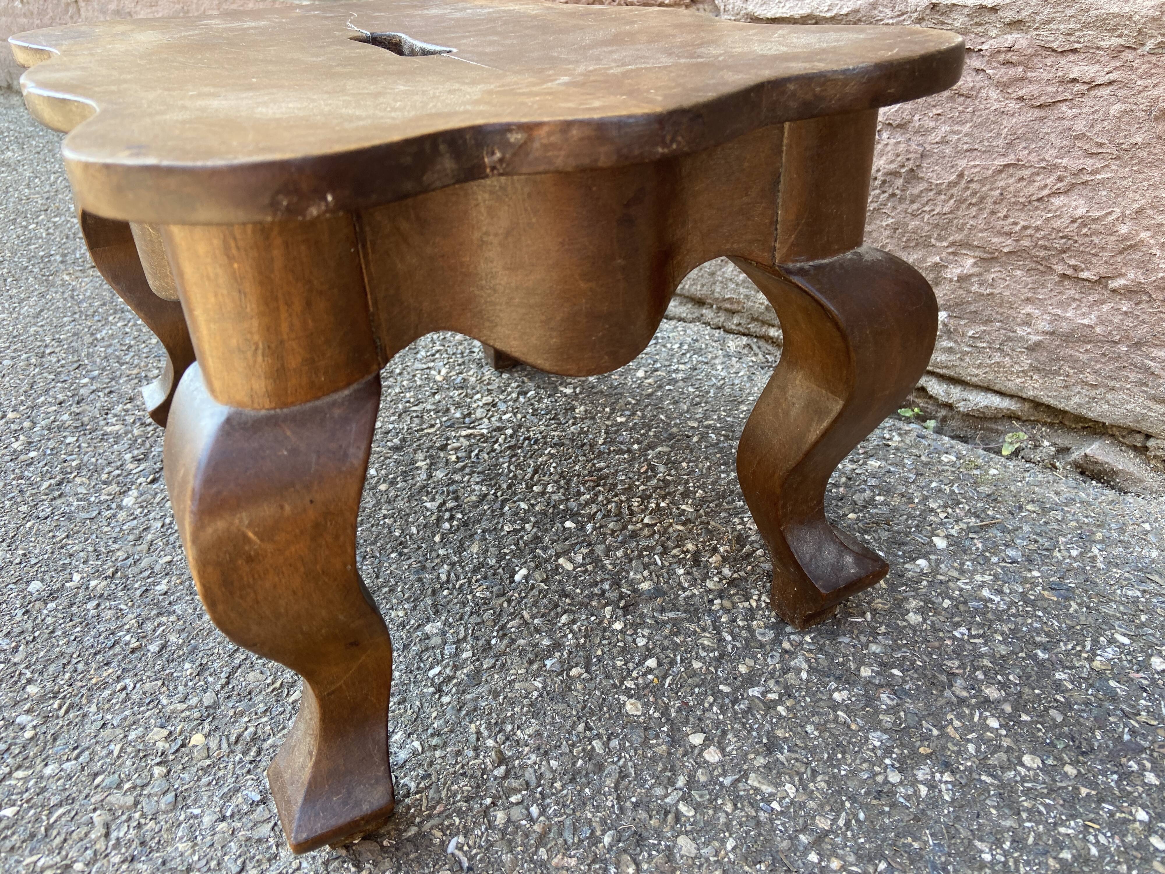 Footrest louis xv walnut late nineteenth