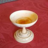 Flowered ivory cup