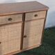 Vintage 1980s rattan sideboard by Roche Bobois