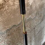 1960s floor lamp in brass and black lacquered steel