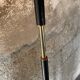 1960s floor lamp in brass and black lacquered steel