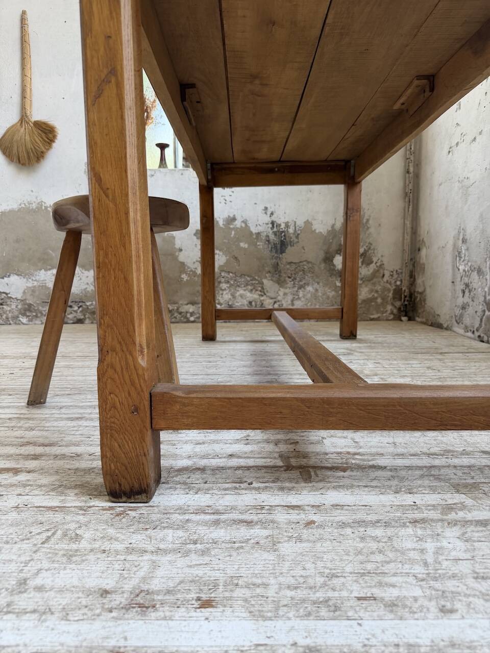 Table de ferme chêne doré 160cm