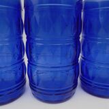 Lot of 4 blue glasses