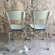 Paire de chaises en formica bleu ciel