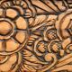 Parisian glass cabinet art deco raw wood