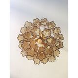 Lustre en verre de murano ambre « tronchi » d50