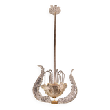 Art Decò Vintage Chandelier By Barovier e Toso, Murano Glass, 1940