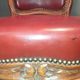 Louis XV period armchair covered in leather.