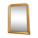 Antique mirror Louis-Philippe beaded gold leaf 123cm/90cm geometric decoration