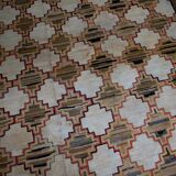 Handmade antique American hooked rug 180cm x 241cm 1880s