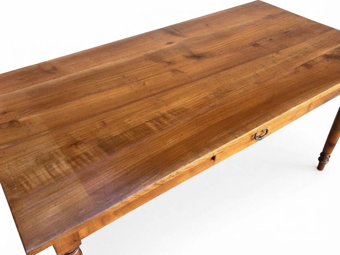 Grande table de ferme alsacienne 160 cm merisier