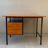 Vintage teak and metal desk