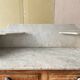 Antique solid wood dressing table with marble top